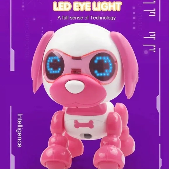 Light Pink Robot Pup Smart-LED-Sings-Speaks-Lights Up-Barks-Shakes-NEW - Picture 10 of 11